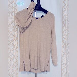 Apt 9 Long Sleeve Shirt with Zipper Sides Size L